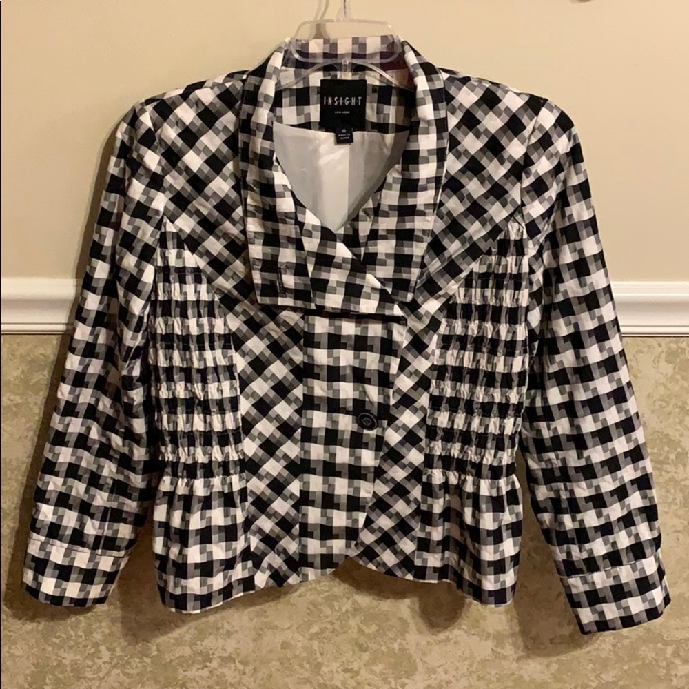 Black and White Checkered Jacket